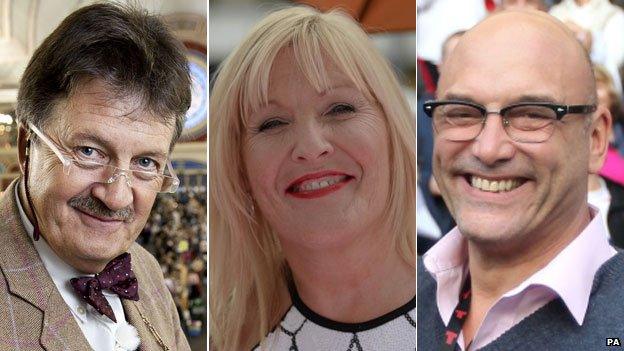 Tim Wonnacott, Jennifer Gibney and Gregg Wallace