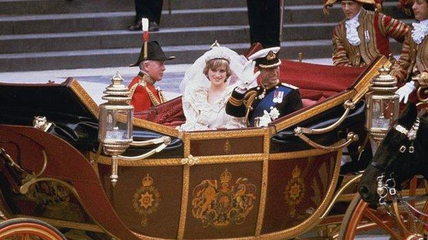 Prince Charles and Princess Diana wedding day