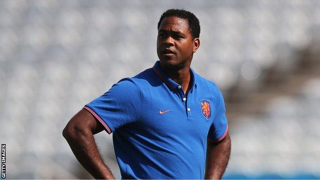 Patrick Kluivert was assistant to the Netherlands manager Louis van Gaal at the World Cup