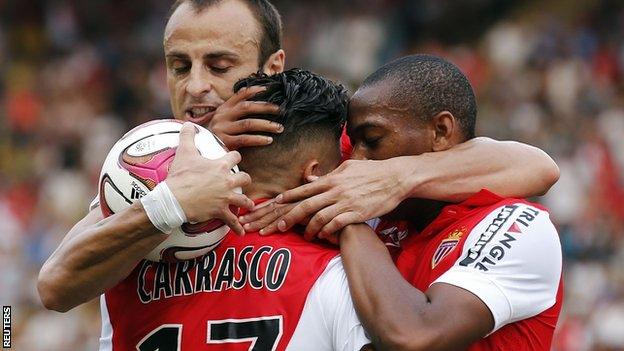 Monaco drew 1-1 against Lille without Radamel Falcao