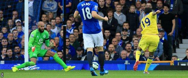 Diego Costa scores for Chelsea