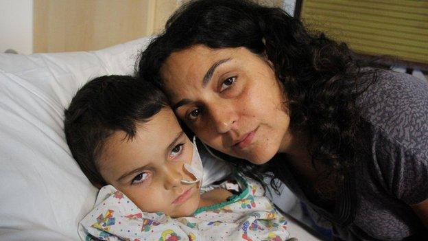 Ashya King with his mother Naghemeh