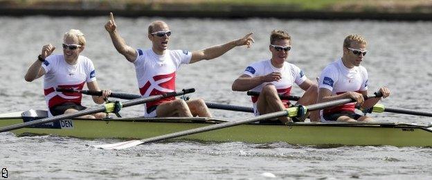 Denmark won the men's lightweight four, with GB finishing third