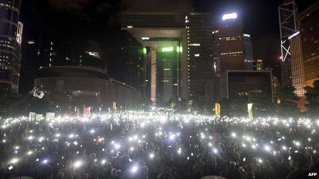 Pro-democracy rally in Hong Kong, 31 Aug