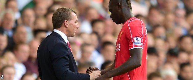 Brendan Rodgers and Mario Balotelli - Liverpool