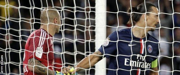 Zlatan Ibrahimovic and Stephane Ruffier