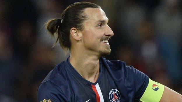 Paris St-Germain striker Zlatan Ibrahimovic