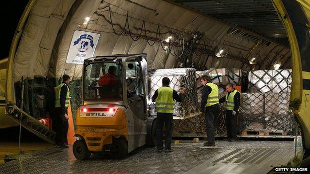 German cargo plane destined for northern Iraq, 22 Aug 14