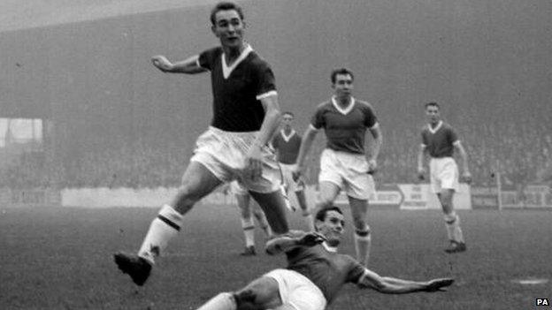 Brian Clough playing at Middlesbrough