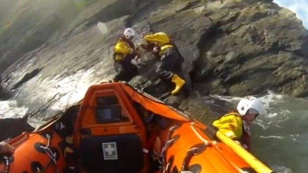 RNLI crew rescue Sprig