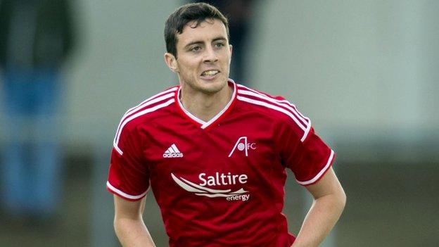 Aberdeen's Joe Shaughnessy has signed on loan with Falkirk until January