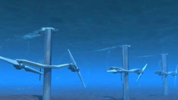 Picture from company video featuring how turbines would look