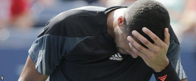 Jo-Wilfried Tsonga at the US Open