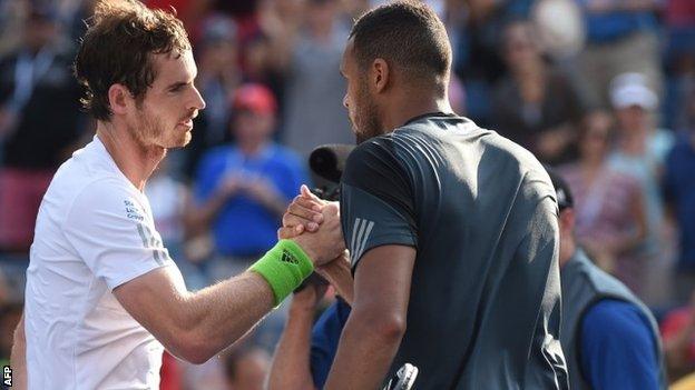 Andy Murray (left) with Jo-Wilfried Tsonga