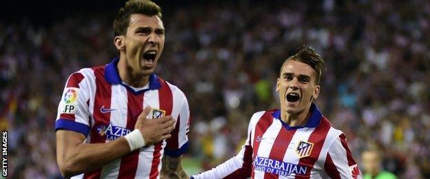 Mario Mandzukic and Antoine Griezmann