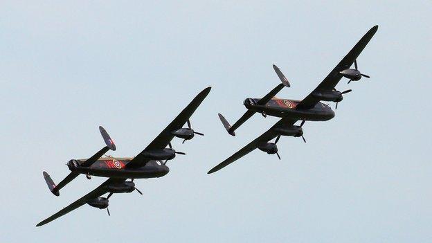 Two airworthy Lancaster Bombers