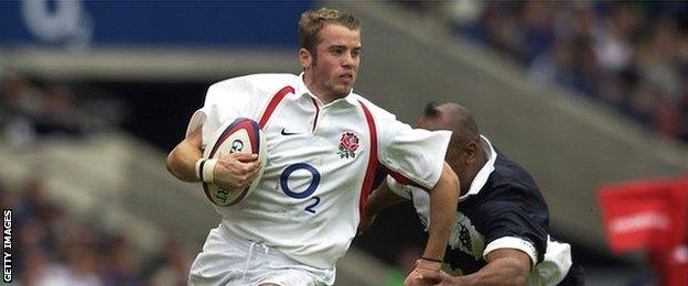 James Simpson-Daniel playing for England