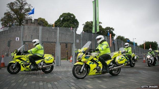 Police presence around Cardiff has been stepped up along with in Newport