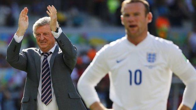 England manager Roy Hodgson and captain Wayne Rooney