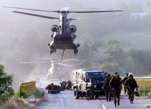 British troops in Kosovo, 1999