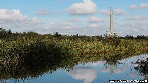 National Lift Tower viewed from Grand Union Canal