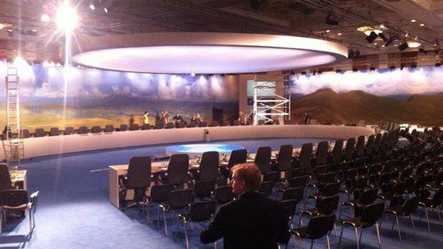 Brecon Beacons form the backdrop to the main conference room