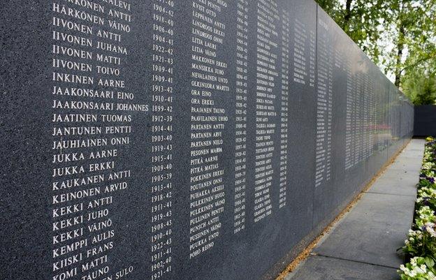 Memorial to Finns killed in Lappeenranta in WW2