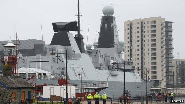 HMS Duncan in Cardiff Bay