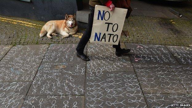 No to Nato sign