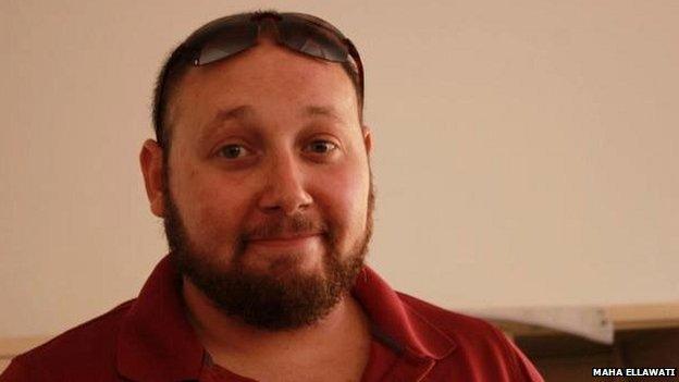 Steven Sotloff at a journalism training event in Benghazi, Libya - 21 January 2012