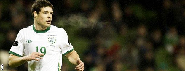 Darren O'Dea in action for the Republic of Ireland