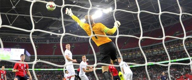 England goalkeeper Joe Hart