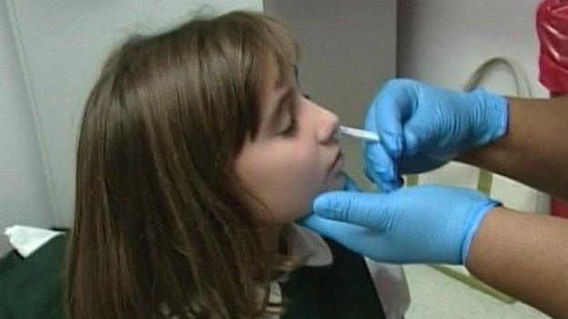 Flu vaccine administered