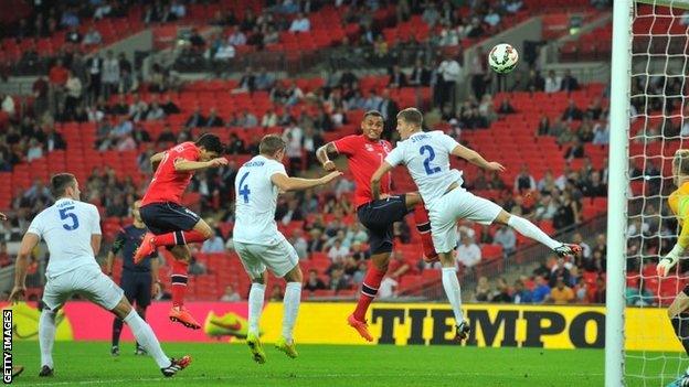 England v Norway - empty seats