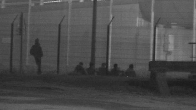 Migrants waiting at Calais