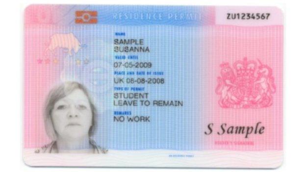 Sample residence permit