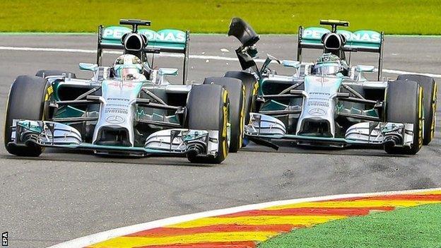 Lewis Hamilton and Nico Rosberg