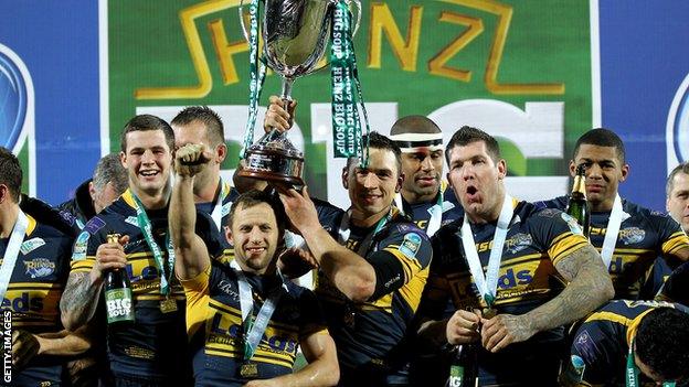 Leeds Rhinos celebrate their 2012 World Club Challenge victory