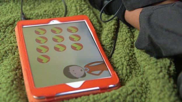 Child gains 10 marks out of 10 on app