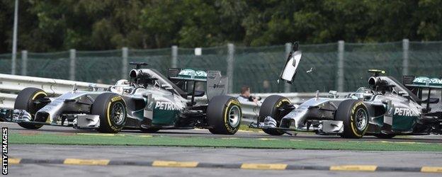 Lewis Hamilton and Nico Rosberg