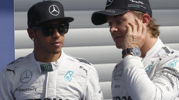 Lewis Hamilton and Nico Rosberg