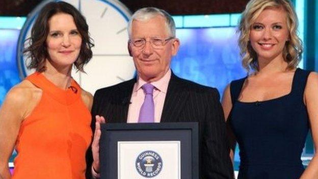 Countdown presenters Susie Dent, Nick Hewer and Rachel Riley