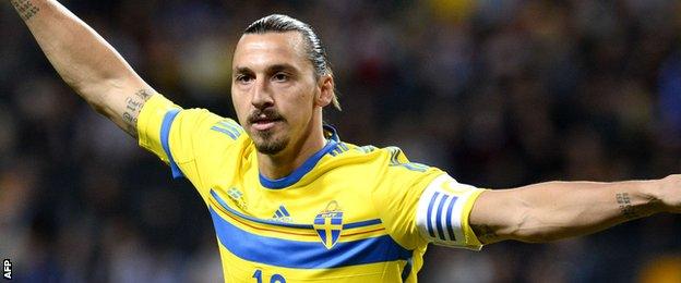Sweden striker Zlatan Ibrahimovic