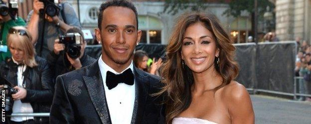 Lewis Hamilton and Nicole Scherzinger