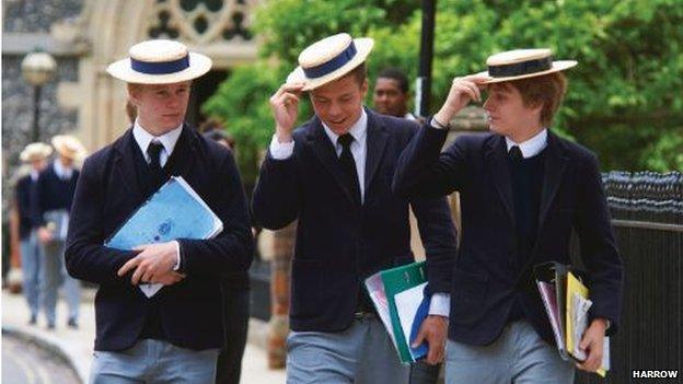 Three Harrow schoolboys