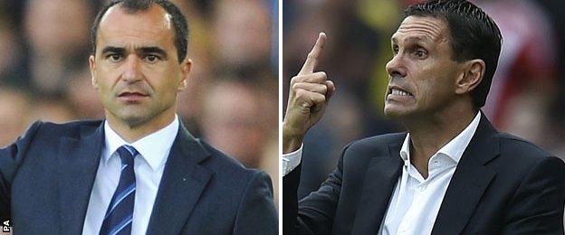 Roberto Martinez and Gus Poyet