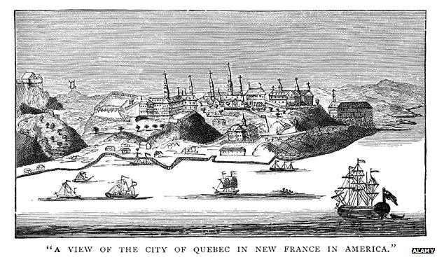 Quebec, New France, America 1740