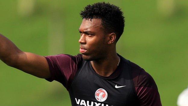 England striker Daniel Sturridge