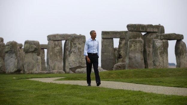 President Obama at Stonehenge