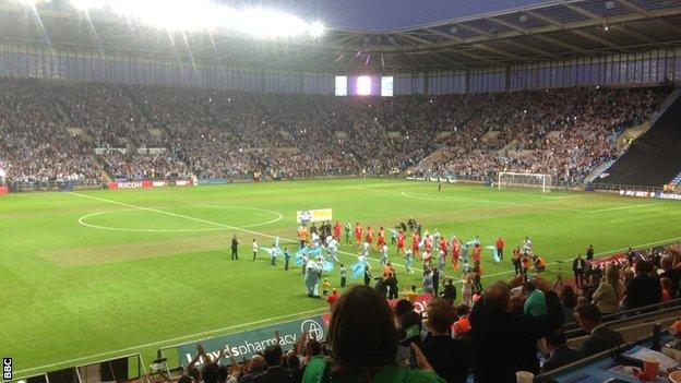 Coventry City had a crowd of 27,306 at the Ricoh Arena